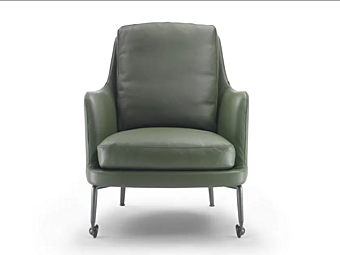 Кресло с обивкой из кожи и колесиками FLEXFORM MARLEY фабрика FLEXFORM из Италии