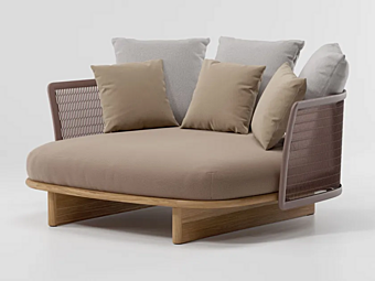 Кроватная конструкция с тканевой обивкой и сетчатой спинкой KETTAL MESH KS1701000 фабрика KETTAL из Италии