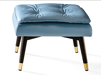 Кожаный пуф с мягкой спинкой OLIVIA BLACK TIE OLI60 фабрика Black Tie из Италии