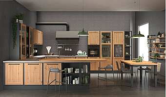 Кухня с полуостровом из материала LUBE CUCINE Provenza 11 фабрика LUBE CUCINE из Италии