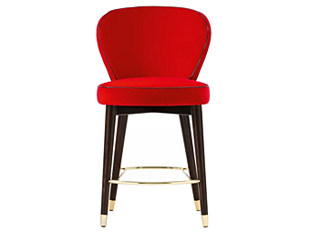 Барный стул с обитой спинкой из ткани Olivia Black Tie OLI67, OLI77, OLI67SW, OLI77SW фабрика Black Tie из Италии