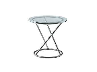Кофейный столик из хромированных труб и стекла ALIVAR Chareau 669 фабрика ALIVAR из Италии