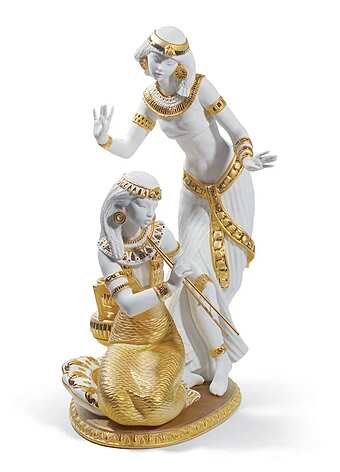 Скульптура LLADRO Dancers from The Nile Figurine. Golden Lustre. Limited Edition фабрика LLADRO из Италии