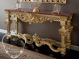 Прямоугольный консольный стол из дерева MODENESE GASTONE 15621 Прямоугольный консольный стол из дерева MODENESE GASTONE 15621 фабрика MODENESE GASTONE из Италии