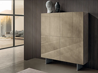 Стеклянный буфет с дверцами из материала Materia LAGO 1012 фабрика LAGO из Италии