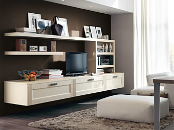 Настенная секция для хранения из массива дерева LUBE CUCINE Georgia