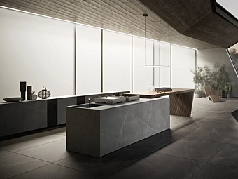 Уличная кухня из керамогранита MODULNOVA проект 04 фабрика Modulnova из Италии