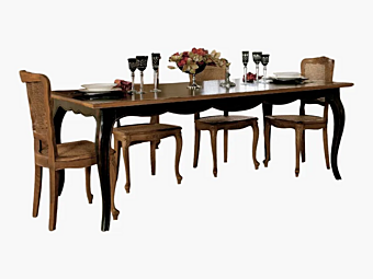 Прямоугольный стол из массива дерева Interiors Italia PR402 фабрика Interiors Italia из Италии