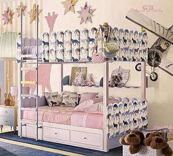 Кровать ALTA MODA Cirl and Boy HAPPY CASTLE 02 фабрика ALTA MODA из Италии