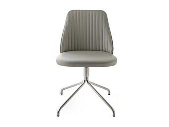 Кресло с вращающейся обивкой из кожи BROSS BREAK 1642 фабрика BROSS из Италии