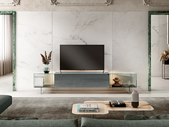 Стеклянный телевизионный шкаф LAGO коллекции 36E8 Glass 1407 Стеклянный телевизионный шкаф LAGO коллекции 36E8 Glass 1407 фабрика LAGO из Италии