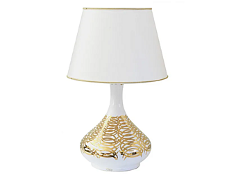 Настольная лампа из керамики ручной работы Intrecci Dorati L_Antica Deruta ID/1198/L/45 фабрика L'Antica Deruta из Италии