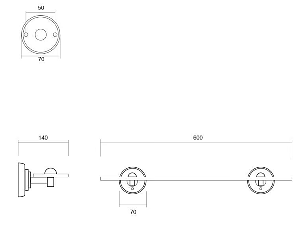 Стеклянная полка для ванной комнаты Kent Gentry Home фабрика Gentry Home из Италии. Фото №2