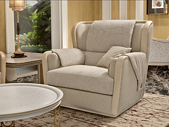 Кресло с подлокотниками из ткани AR INTERIORS Oliver OL81 фабрика AR Interiors из Италии