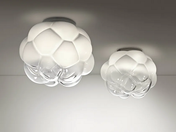 Стеклянный потолочный светильник облачный Fabbian  Cloudy F21 E02 71 фабрика Fabbian из Италии. Фото №2