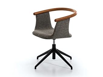 Кресло с тканевой обивкой и регулируемой высотой BROSS Yuumi 1591 фабрика BROSS из Италии