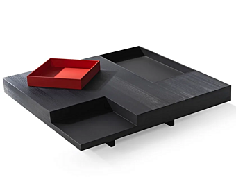 Низкий квадратный кофейный стол из дерева ALBEDO N Y Square NY090LB