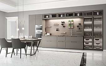 Линейная кухня с ручками из материала LUBE CUCINE Flavour 3 фабрика LUBE CUCINE из Италии