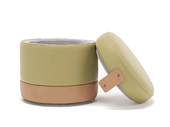 Пуф с хранилищем обитый кожей EGOITALIANO Tonder фабрика Egoitaliano из Италии