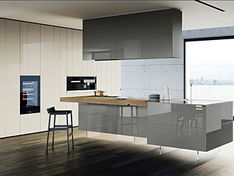 Кухня с островом из материала LAGO 36E8 Кухня с островом из материала LAGO 36E8 фабрика LAGO из Италии