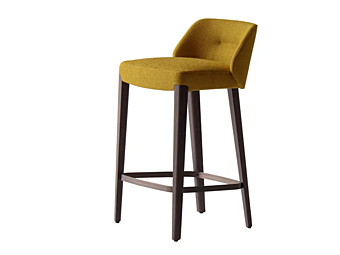 Барный стулт с мягкой спинкой и подножкой POTOCCO Concha 905/S фабрика POTOCCO из Италии