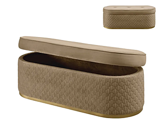 Скамья с обитой спинкой из ткани AR INTERIORS Oliver OL36 фабрика AR Interiors из Италии