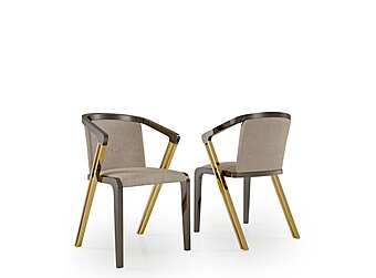 Кресло с обивкой из кожи и подлокотниками BIZZOTTO ITALIA Infinity 6047 фабрика Bizzotto Italia из Италии