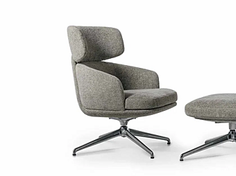 Кресло с вращающейся обивкой из ткани Piccadilly Molteni & C фабрика Molteni & C.(+VITRA) из Италии