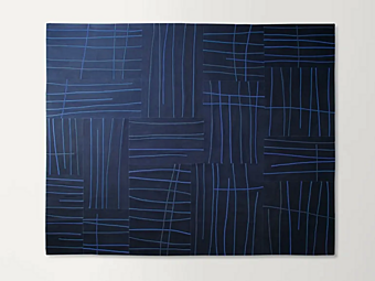 Квадратный коврик из войлока с геометрическими формами PAOLA LENTI Rilievo TARL03 фабрика PAOLA LENTI из Италии