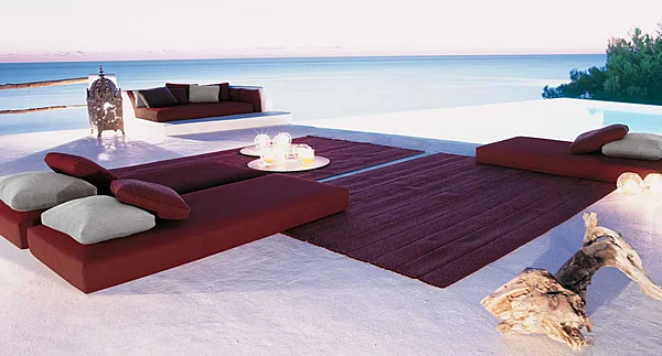 Подушка для улицы со съемным чехлом из ткани PAOLA LENTI Cuscini da terra CU01E фабрика PAOLA LENTI из Италии. Фото №6
