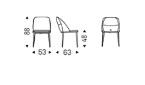 Стул CATTELAN ITALIA Paolo Cattelan MARIEL ML фабрика CATTELAN ITALIA из Италии. Фото №3