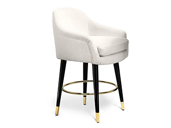 Обитый тканевый барный стул с подлокотниками DOM Edizioni Bernadette фабрика DOM Edizioni из Италии