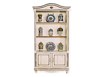 Открытая книжная шкаф из массива дерева с дверцами Interiors Italia CO301 фабрика Interiors Italia из Италии