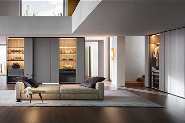 Секционный гардероб с системой Gliss Master из материалов Molteni & C Sistema 7 фабрика Molteni & C.(+VITRA) из Италии. Фото №11