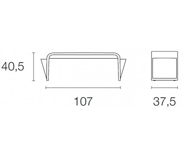 Банкетка SHAPE TAUPE фабрика CALLIGARIS из Италии. Фото №5