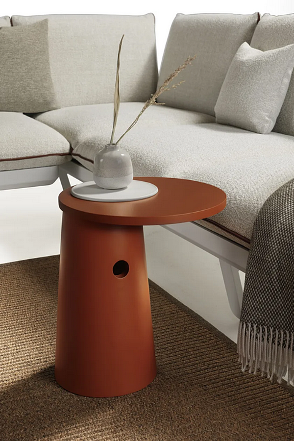 Круглый низкий садовый боковой столик из дерева Atmosphera Totem PF.OUT.TOT.TB фабрика ATMOSPHERA из Италии. Фото №3