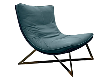 Кресло с подставкой из кожи GAMMA ARREDAMENTI Scarlett фабрика GAMMA ARREDAMENTI из Италии