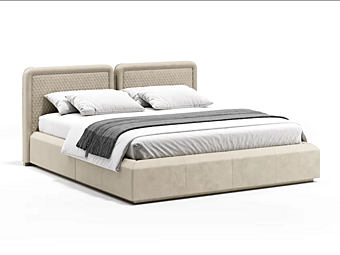 Двуспальная кровать с обитой спинкой из кожи Capital Collection Orion L 24 ORL.LE2 Двуспальная кровать с обитой спинкой из кожи Capital Collection Orion L 24 ORL.LE2 фабрика Capital Collection из Италии