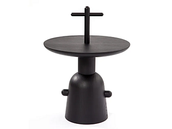 Круглый деревянный кофейный стол CASSINA Reaction Poetique h 64 фабрика CASSINA из Италии