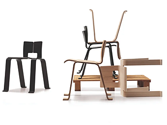 Кресло из дуба с обитой спинкой CASSINA Ombra Tokyo фабрика CASSINA из Италии