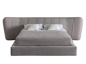 Двуспальная кровать с обитой спинкой из ткани CASAMILANO Royale Stripe