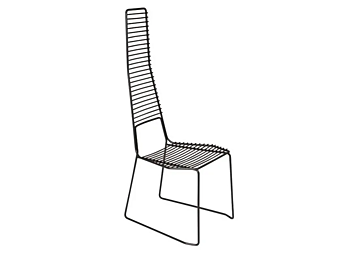 Стул с обитой спинкой из металла  Alieno High Casamania & Horm фабрика Casamania & HORM из Италии