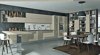 Кухня с островом из материалов LUBE CUCINE Creativa 07
