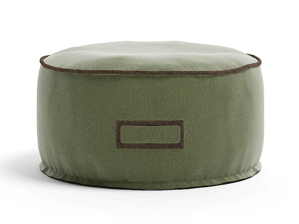 Круглый садовый пуф из технической ткани с съемным чехлом Atmosphera SOFT  PF.OUT.CXSF.PFD9 фабрика ATMOSPHERA из Италии. Фото №1