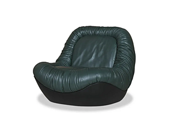 Кресло с мягкой спинкой из кожи BAXTER Barret фабрика BAXTER из Италии