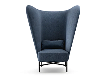 Кресло с обитой спинкой из ткани INNOVA Imbottiti Circus фабрика Innova Imbottiti из Италии