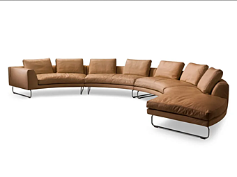 Круглый модульный диван из кожи i 4 Mariani ADD  LOOK фабрика i 4 Mariani из Италии