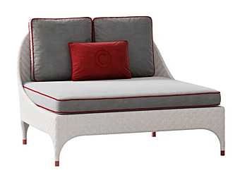 Кресло с подлокотниками из дерева и ткани для сада CPRN HOMOOD 516748 OD1035, OD1036 фабрика CPRN HOMOOD из Италии