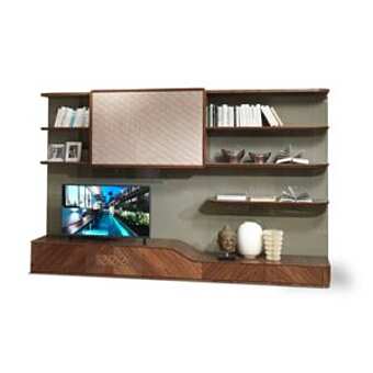 Деревянная телевизионная стенка с хранилищем CARPANELLI Desyo LB33 фабрика CARPANELLI из Италии