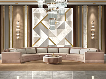 Изогнутый секционный диван с тканевой обивкой KEOMA Dante Circolare фабрика KEOMA из Италии